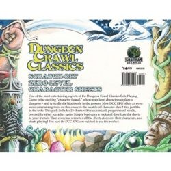 DCC RPG 0-Level Scratch Off Character Sheets (Silver Scratch Off Accessory) (Inglés)