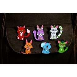 Die Insel der Katzen – Pins (6 Stück) (Alemán)