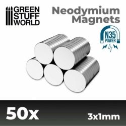 Imanes Neodimio 3x1mm – 50 unidades (N35)