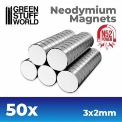 Imanes Neodimio 3x2mm – 50 unidades (N52)