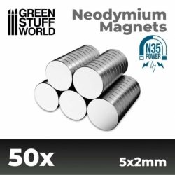 Imanes Neodimio 5x2mm – 50 unidades (N35)