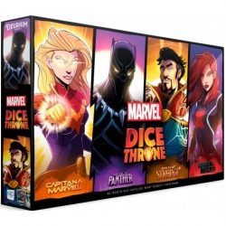 Marvel Dice Throne Capitana Marvel, Black Panther, Doctor Strange, Viuda Negra