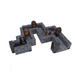 WarLock Tiles: Expansion Pack – 1 in. Dungeon Straight Walls