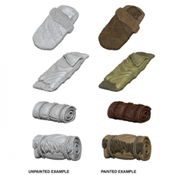 WizKids Deep Cuts Unpainted Miniatures – Bedrolls (6 Units)